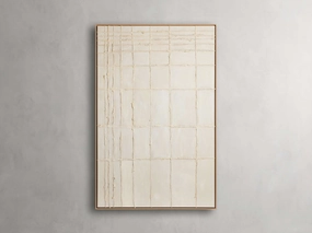 Linear Bisque Framed Print