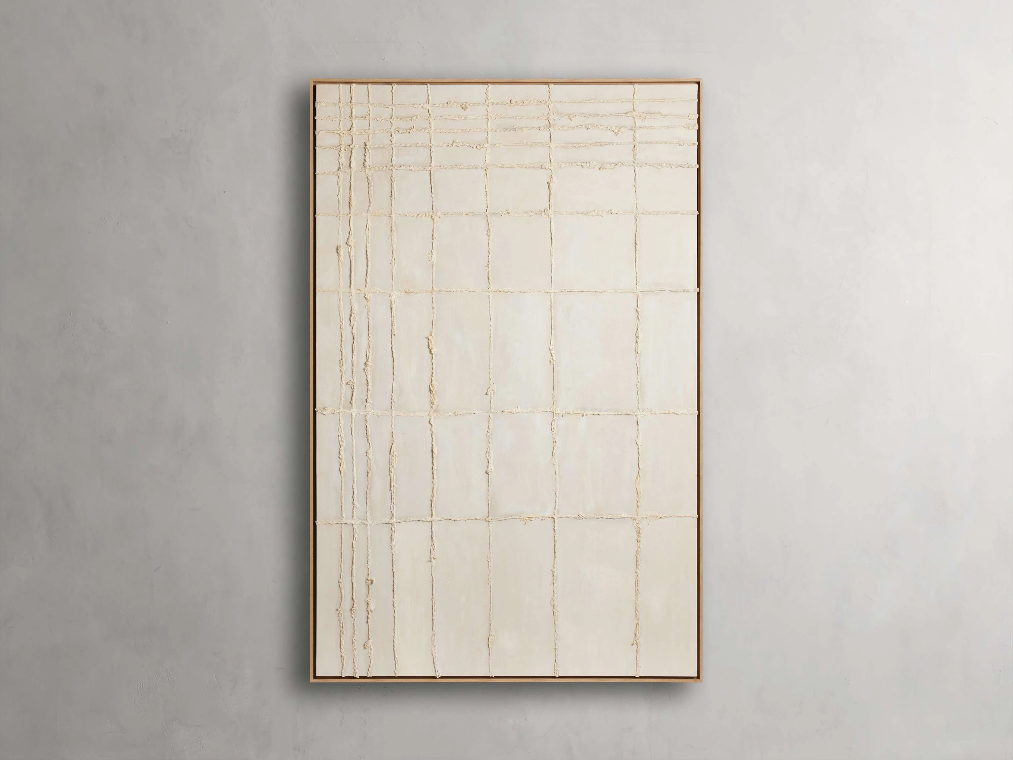 Linear Bisque Framed Print