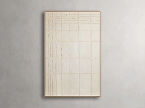 Linear Bisque Framed Print
