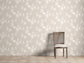 Linen Blossom Wallpaper
