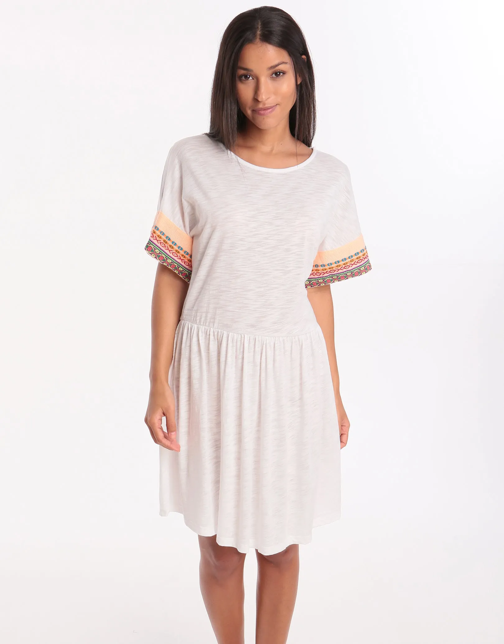 Little Llama Dress - White