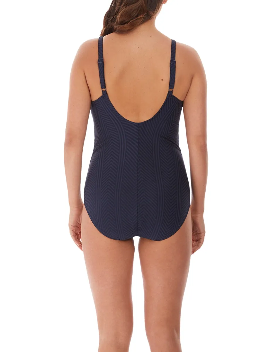 Long Island Deep Plunge Swimsuit - Ink