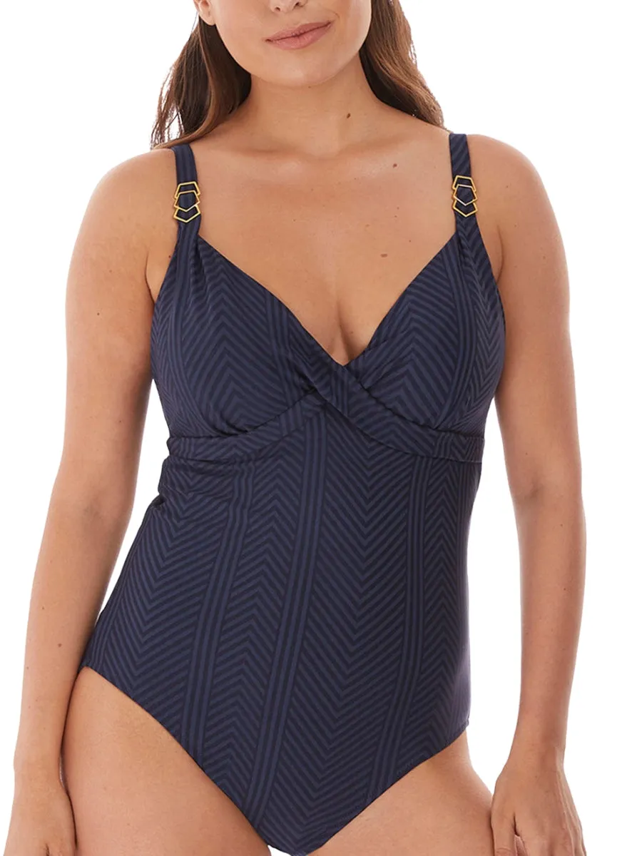 Long Island Deep Plunge Swimsuit - Ink