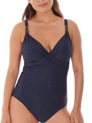 Long Island Deep Plunge Swimsuit - Ink