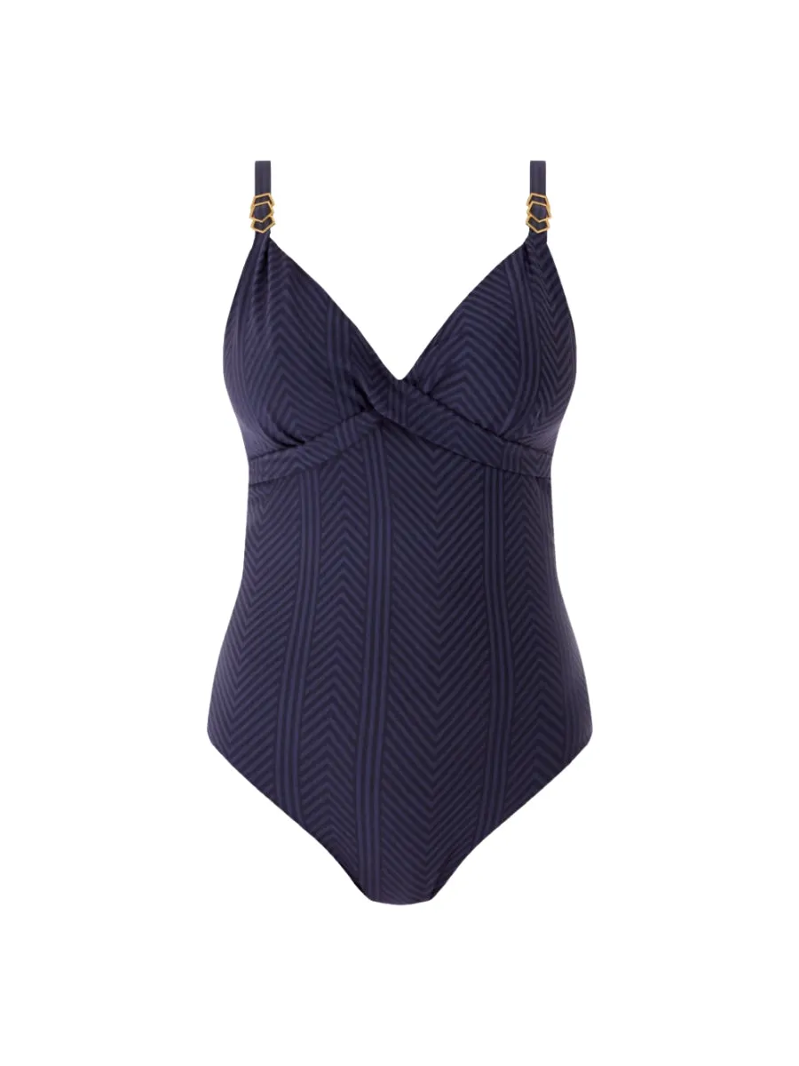 Long Island Deep Plunge Swimsuit - Ink