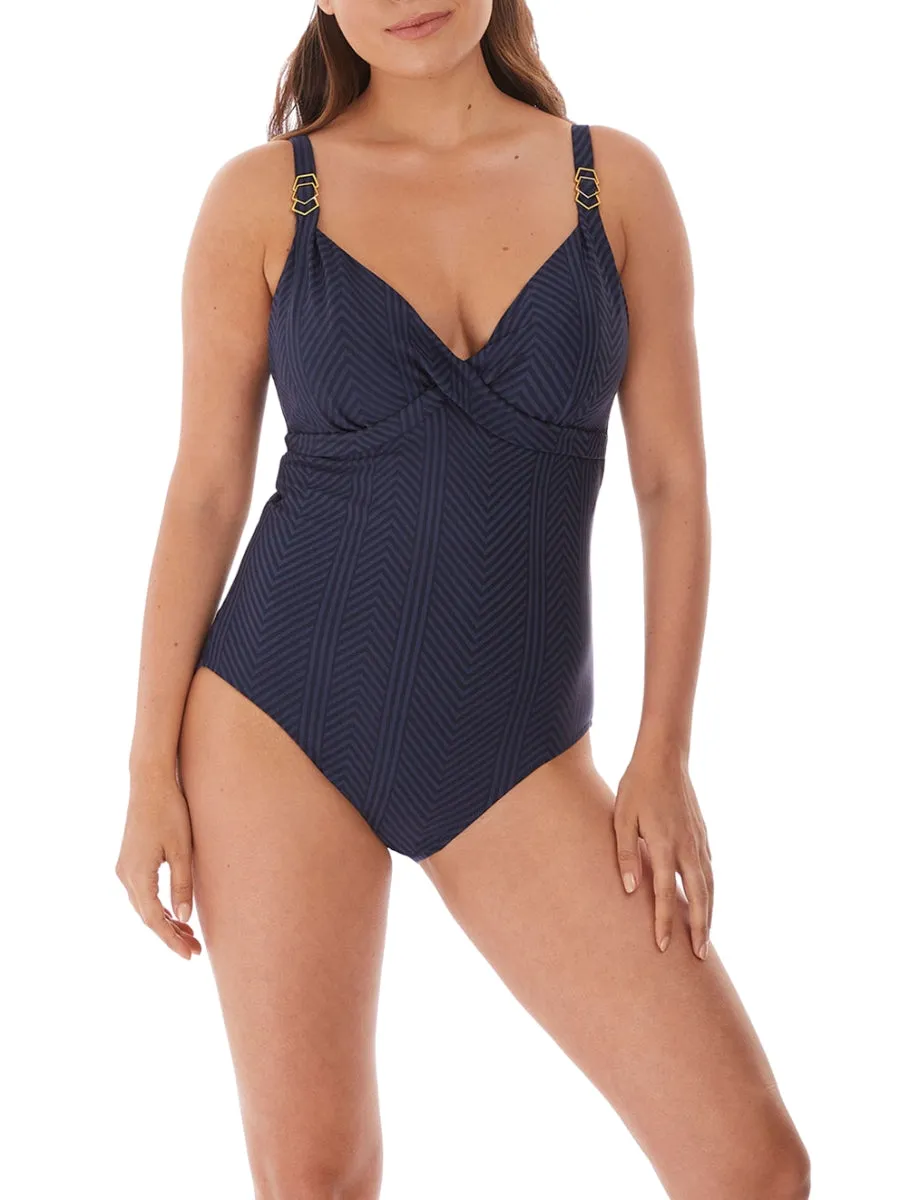 Long Island Deep Plunge Swimsuit - Ink
