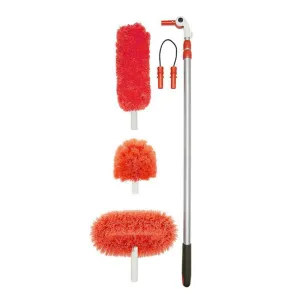 Long reach duster system with pivoting heads home accents, decorative items