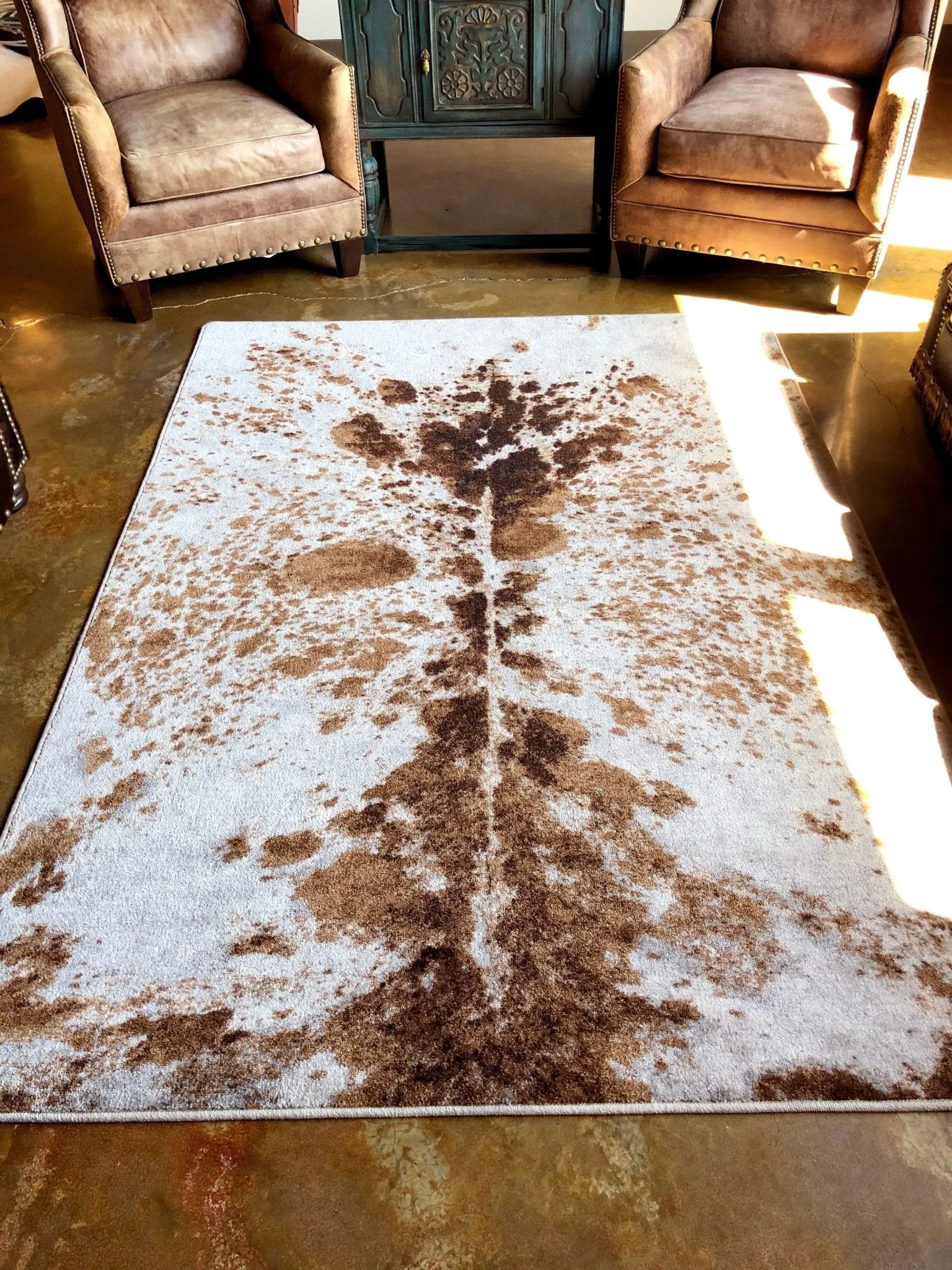 Longhorn Brown Spotted Western Rugs serving tray, cheese board