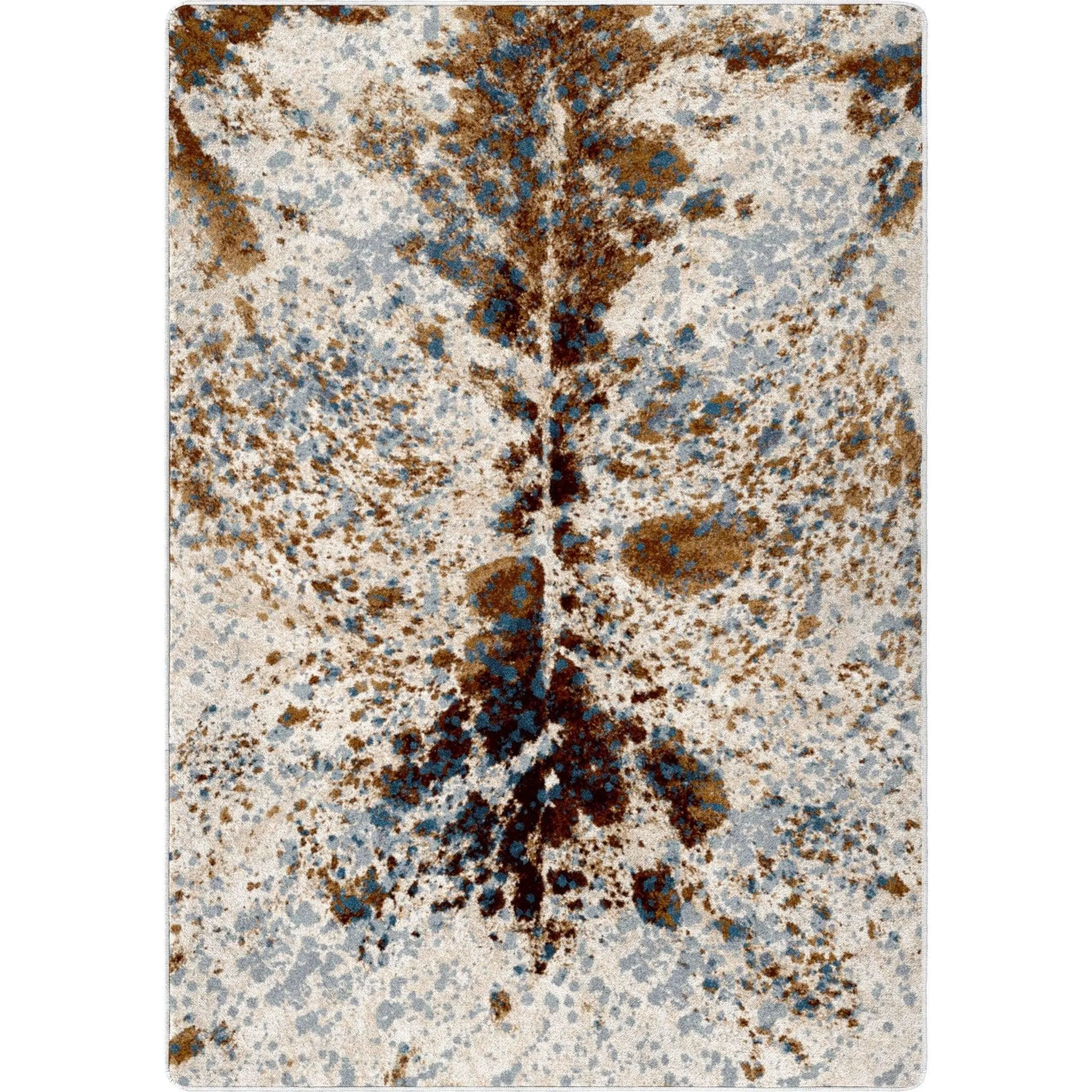 Longhorn Denim Splatter Western Rugs