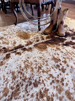 Longhorn Spotted Oversized Western Area Rug serving tray, cheese board