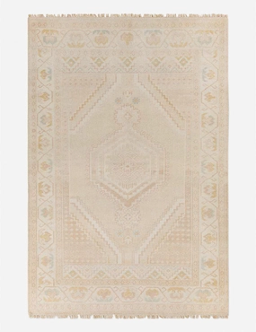 Lotus Hand-Knotted Wool-Blend Rug