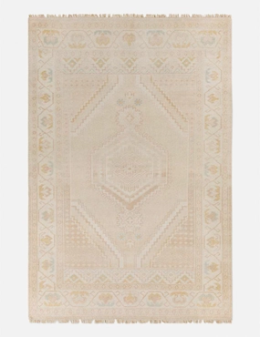 Lotus Hand-Knotted Wool-Blend Rug