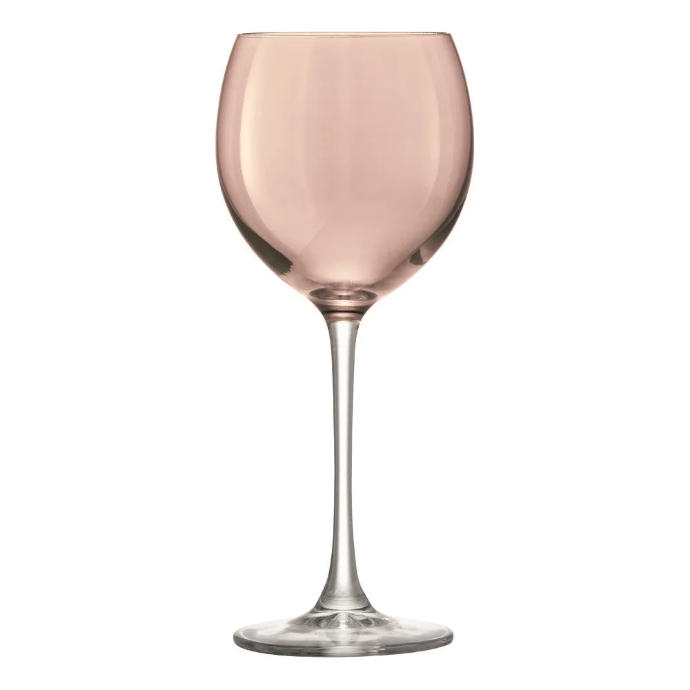 LSA Polka Wine Glass, Set of 4, Metallic Assorted