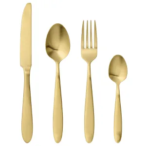Lund Cutlery Set, 4 Pieces, Gold, TV cabinet, media console
