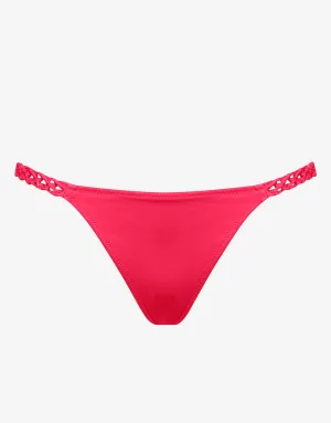 Macrame Love Bikini Pant - Luscious Red