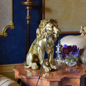 Majestic Antique Gold Lion Table Lamp kitchen essentials, utensils set