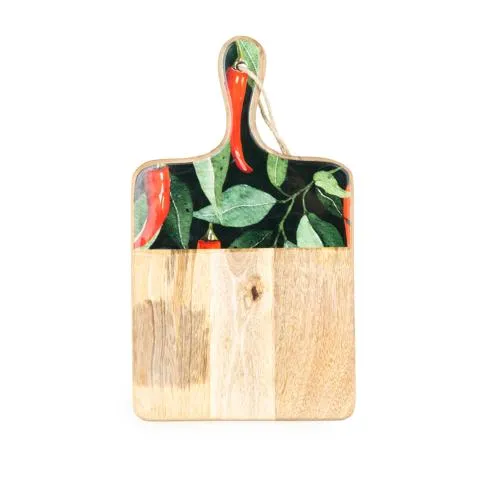 Mango Wood Paddle Board with Chilli Enamel