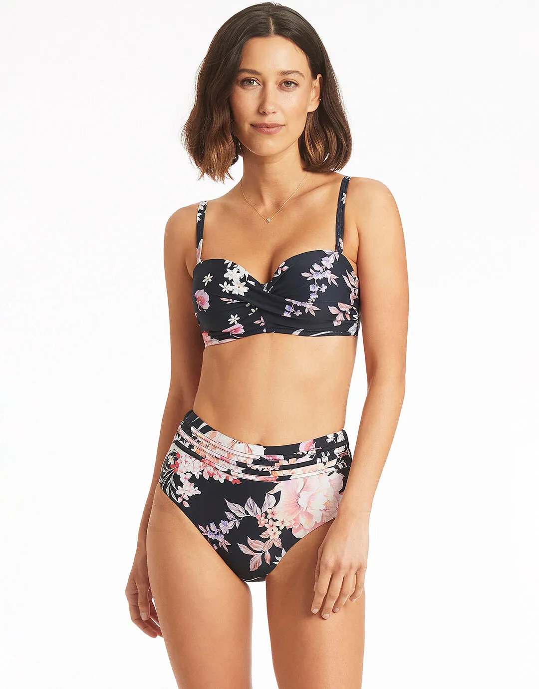 Martini High Waist Bikini Pant - Black