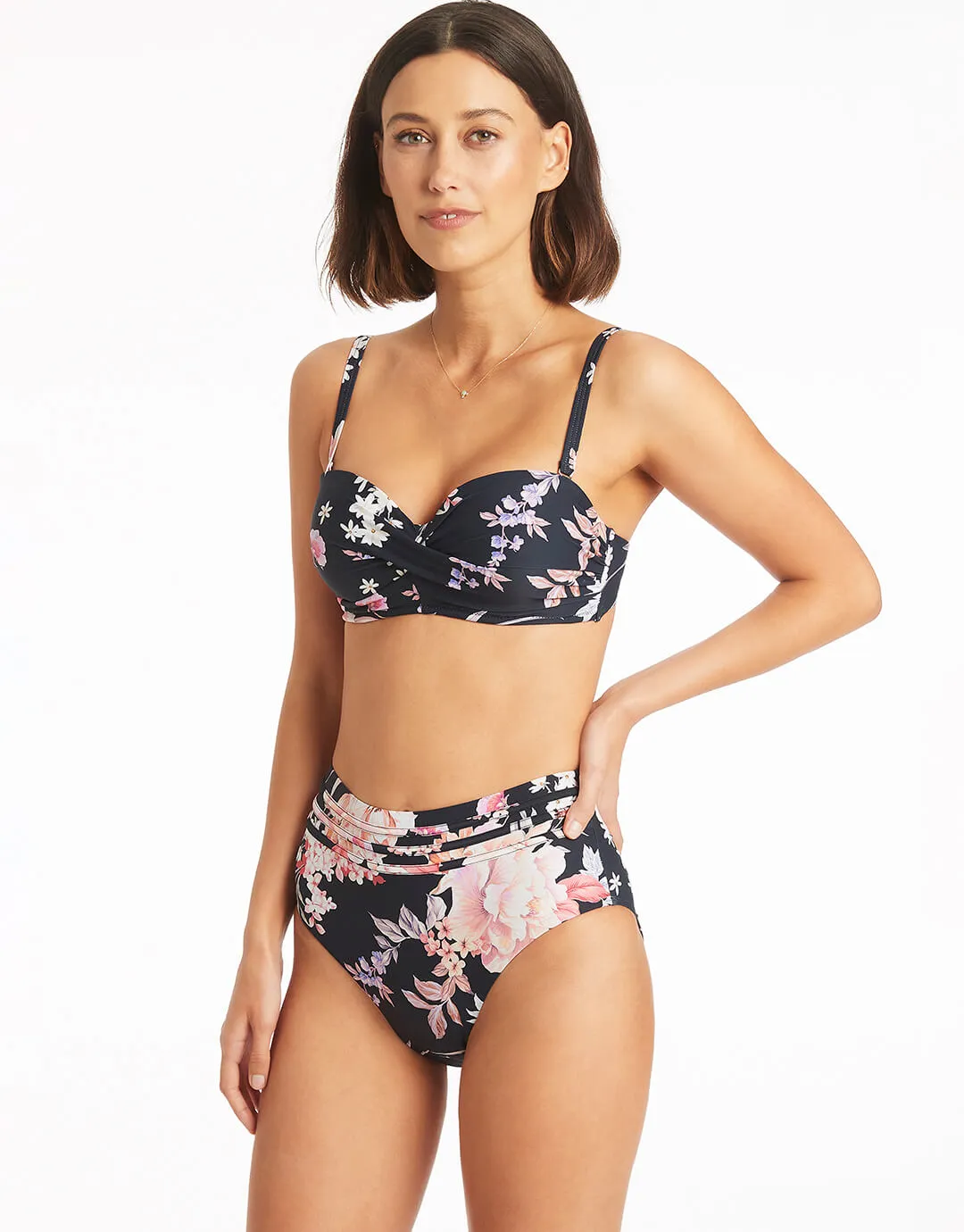 Martini High Waist Bikini Pant - Black