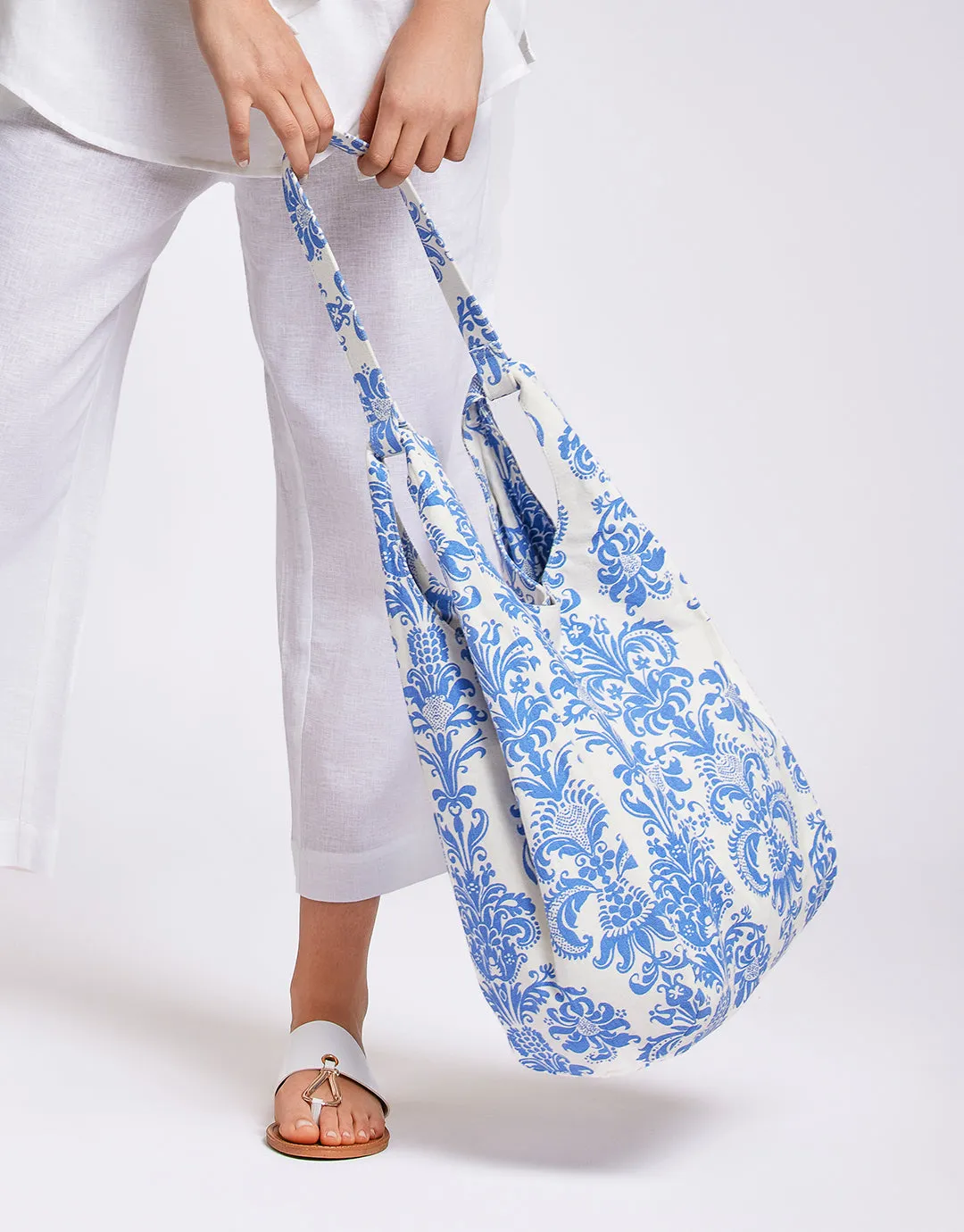 Maya Paisley Beach Bag - Multi Blue