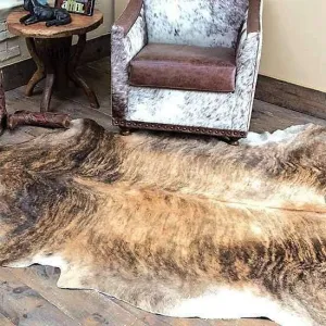 Medium Brindle Cowhide Rugs wall decor, home accessories
