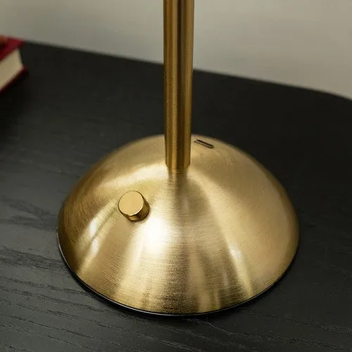 Metal Table Lamp with Duck Egg Pleated Shade