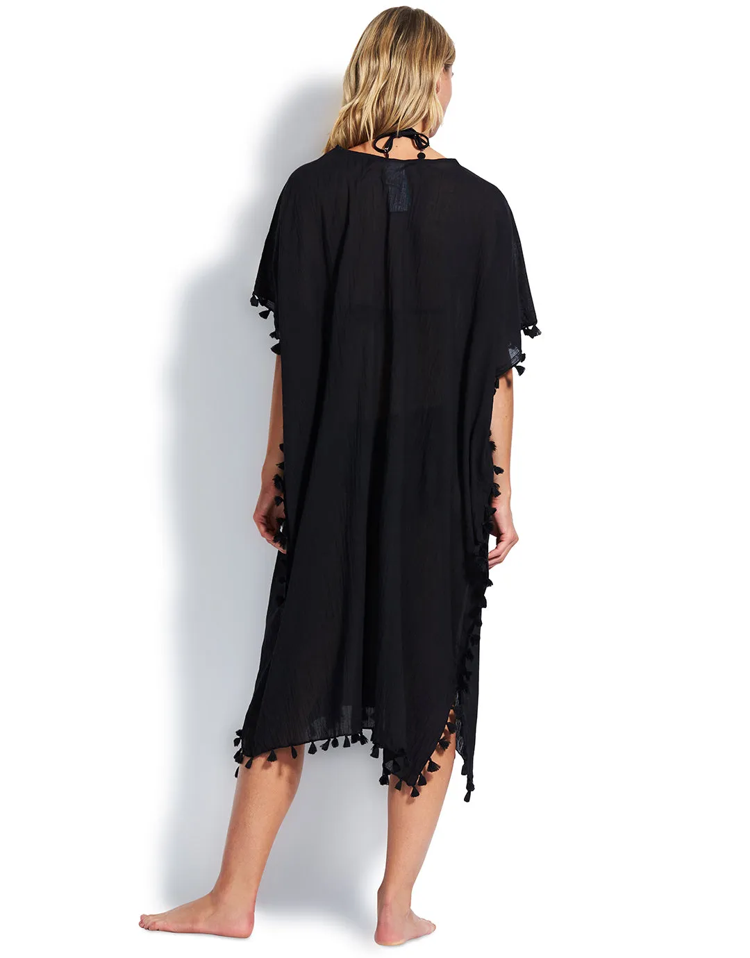 Midi Amnesia Kaftan - Black