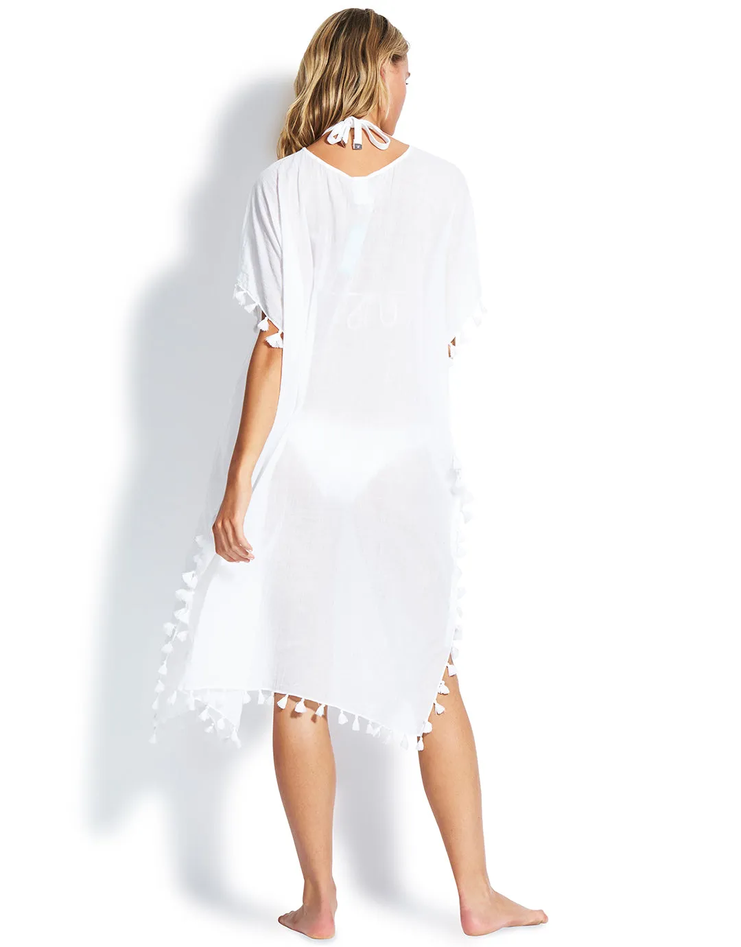 Midi Amnesia Kaftan - White
