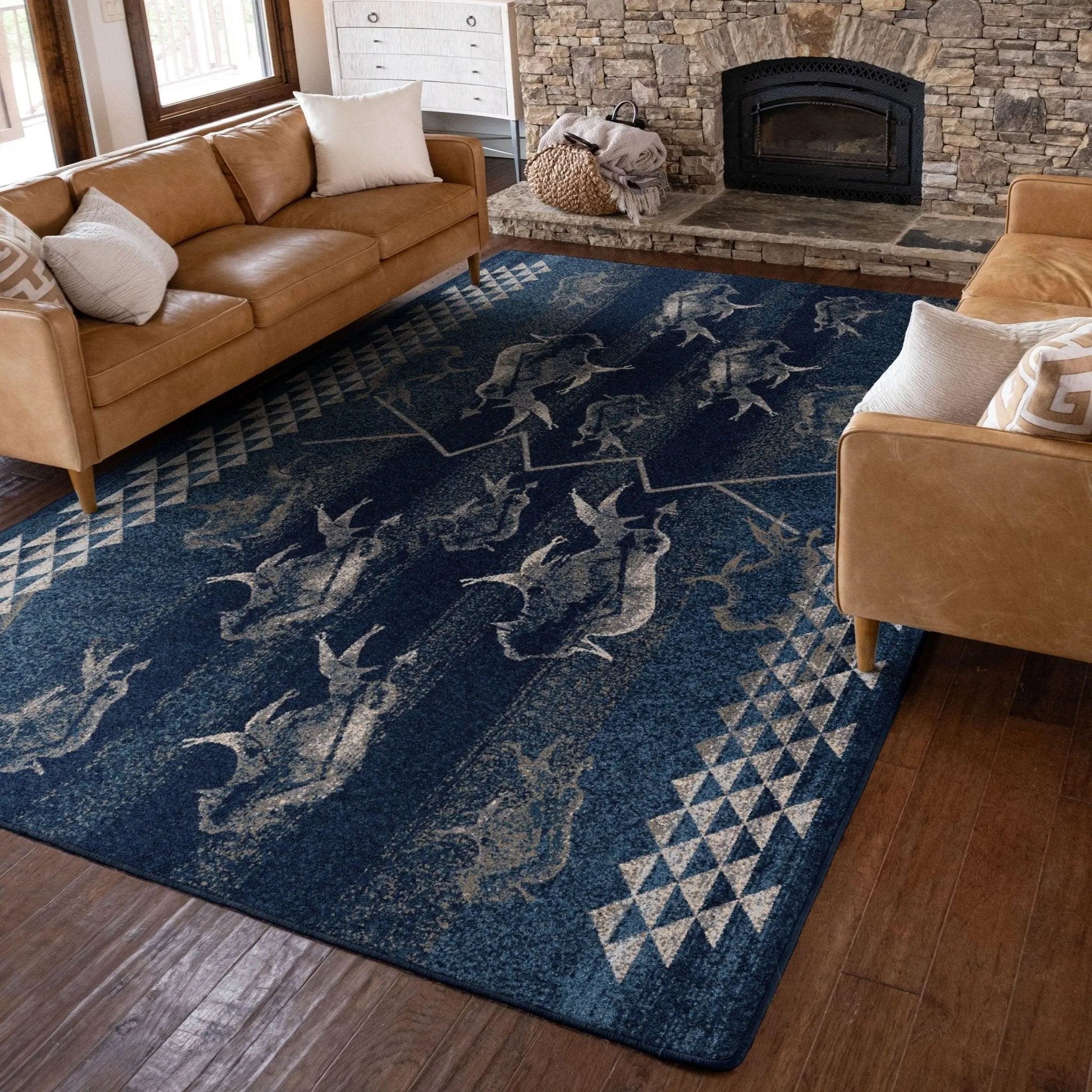 Midnight Rising Buffalo Rug Collection serving tray, cheese board