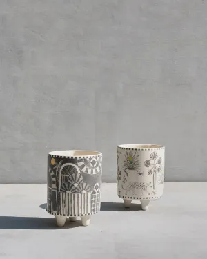 Monchrome Planter Set dinnerware set, ceramic plates