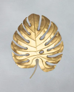 Monstera Palm Wall Decor dinnerware set, ceramic plates