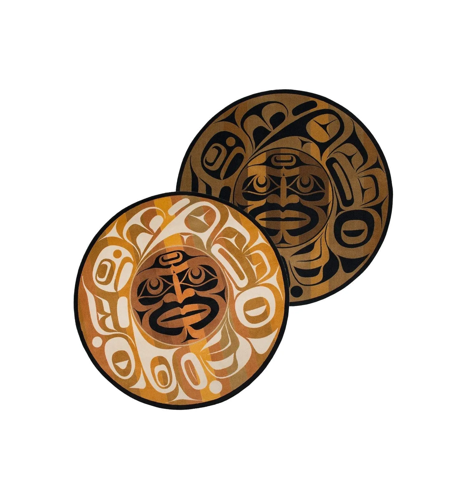 Moon Mask Round Area Rug - (Available in Two Colors)