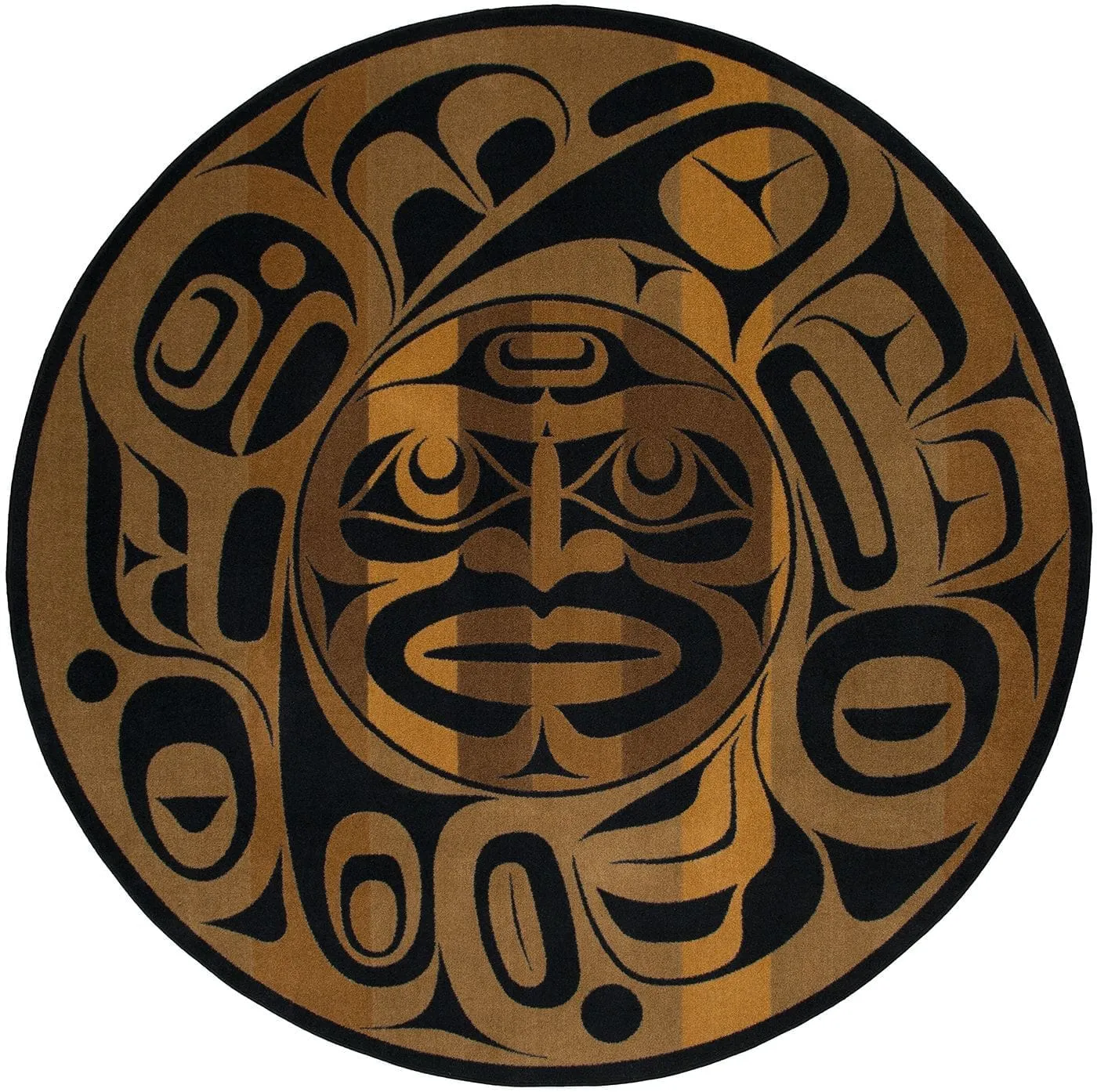 Moon Mask Round Area Rug - (Available in Two Colors)