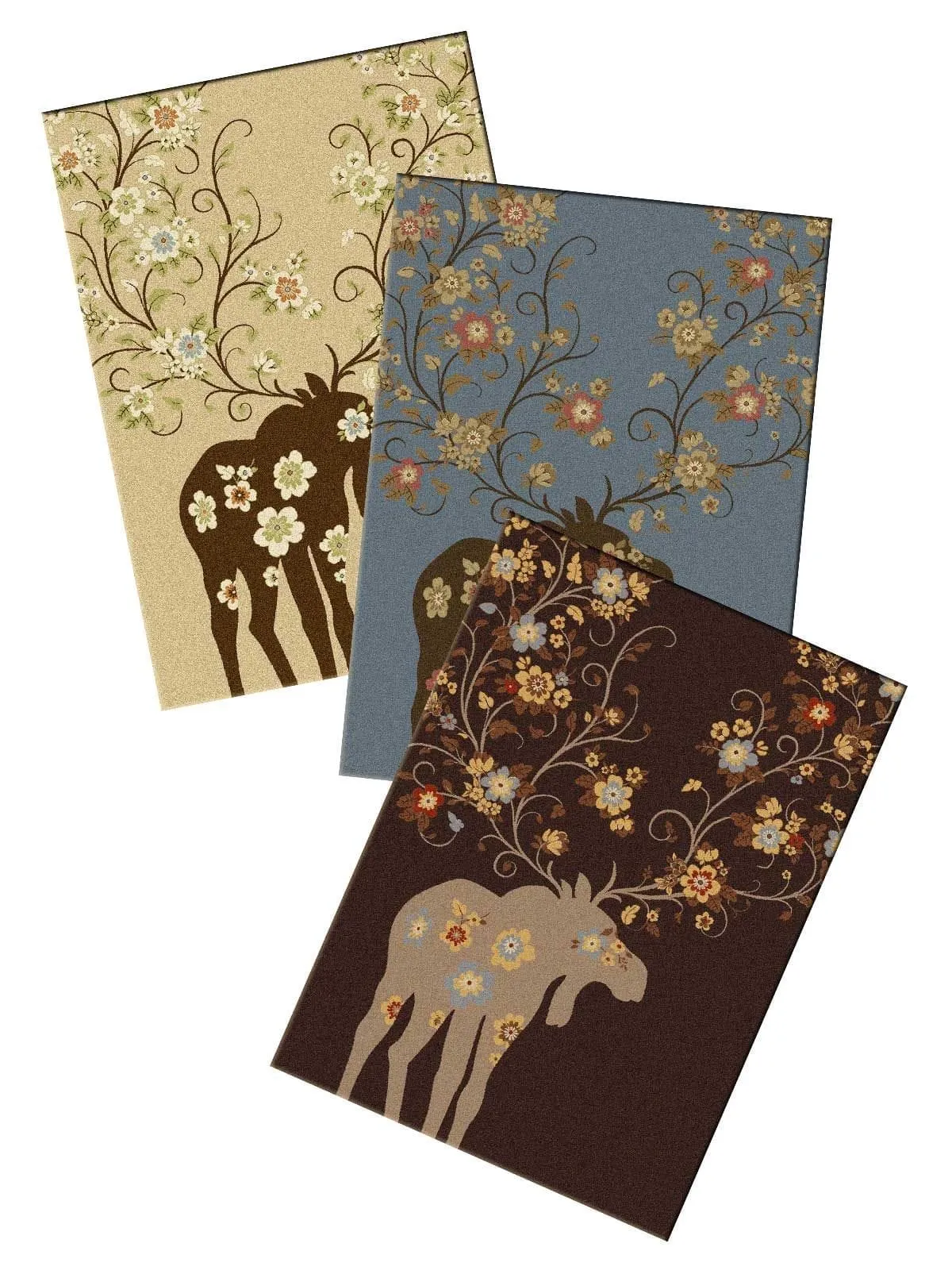 Moose Blossom Rugs in 3 Colors