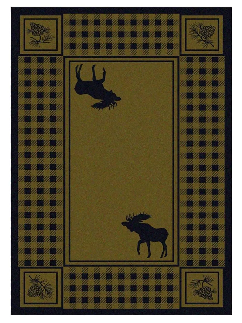 Moose Refuge Cabin Rugs - 2 Colors serving tray, cheese board