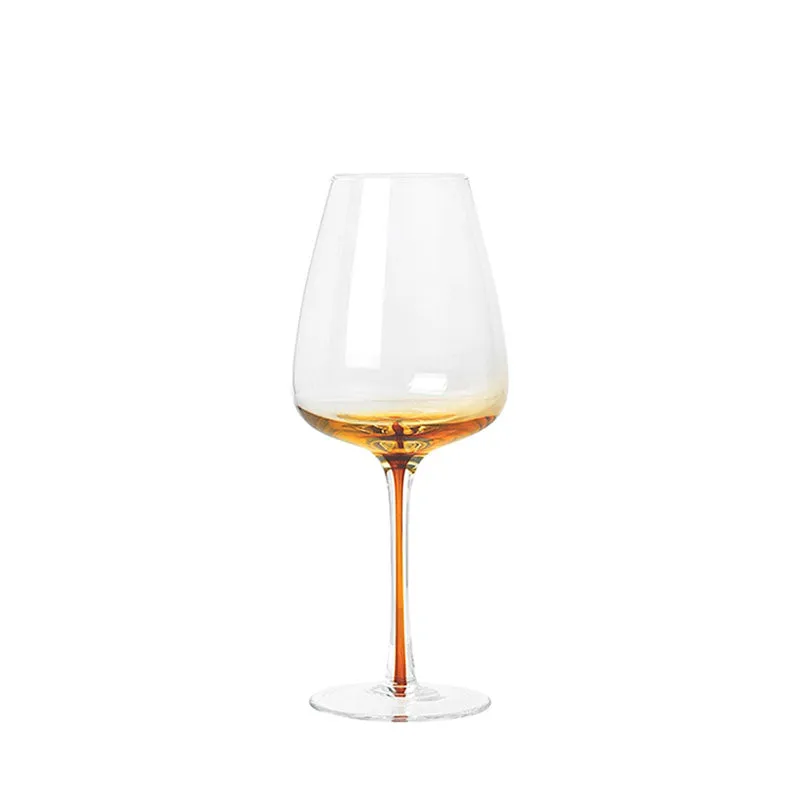 Mouth Blown Red Wine Glass, H22.5cm, Amber ceramic platter, appetizer tray