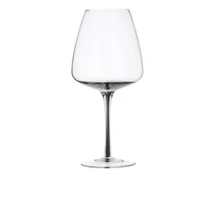 Mouth Blown Red Wine Glass, Smoke ceramic platter, appetizer tray