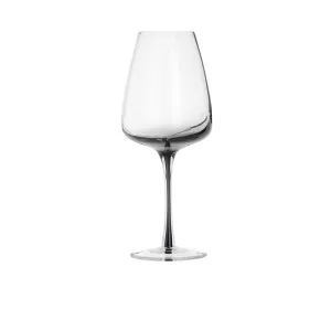 Mouth Blown White Wine Glass, H21cm, Smoke ceramic platter, appetizer tray