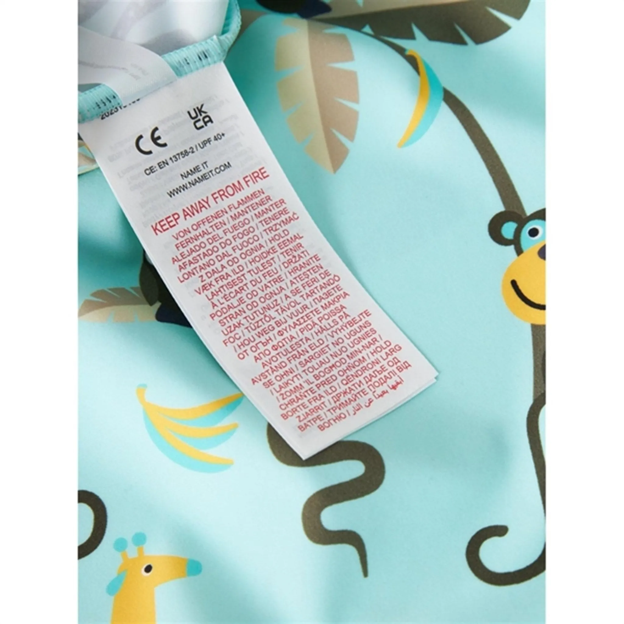 Name it Blue Tint Zilo 3/4 UV-onesie