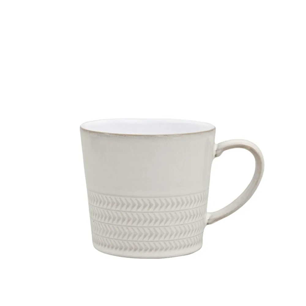 Natural Canvas Textured Mug, 300ml, Cream TV cabinet, media console