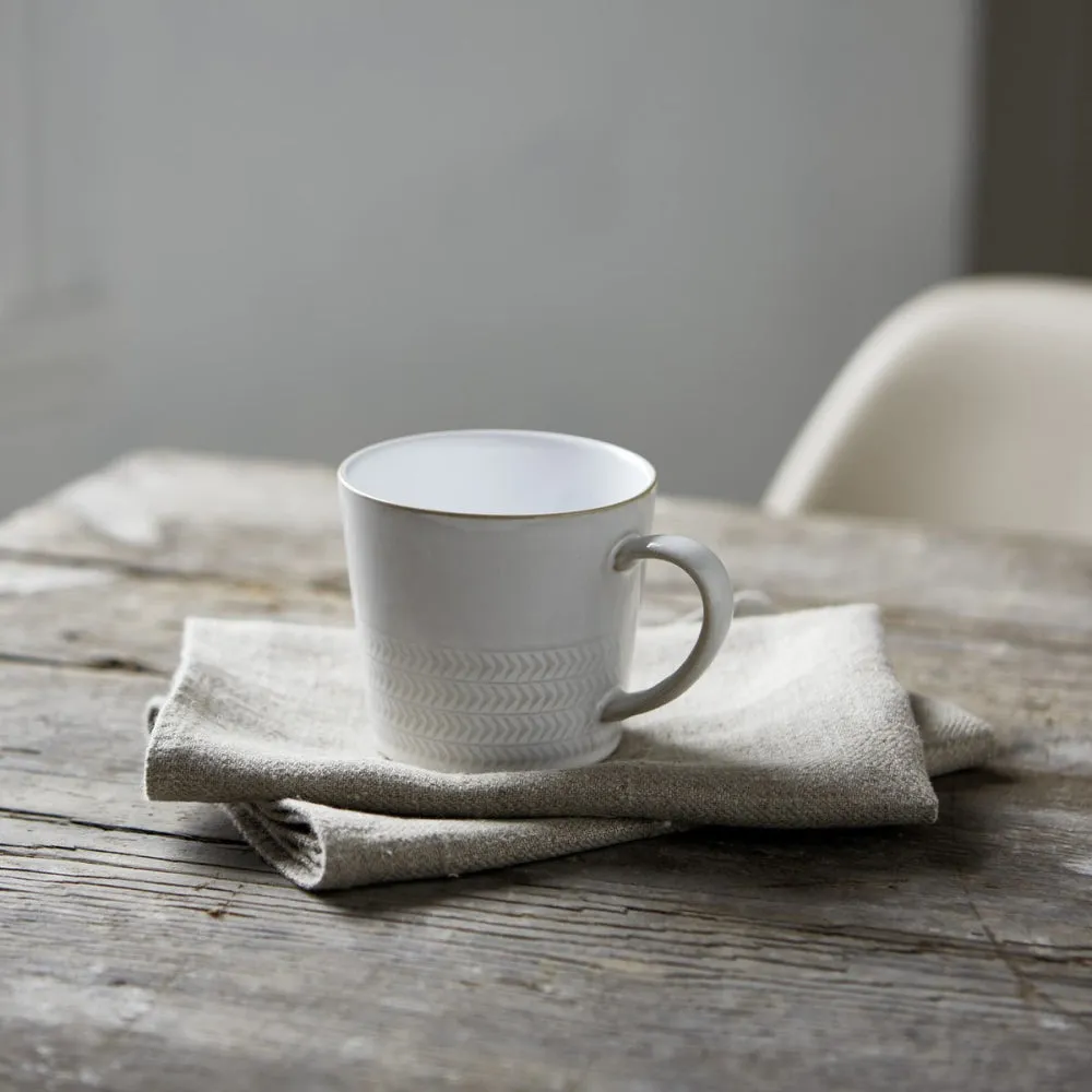 Natural Canvas Textured Mug, 300ml, Cream