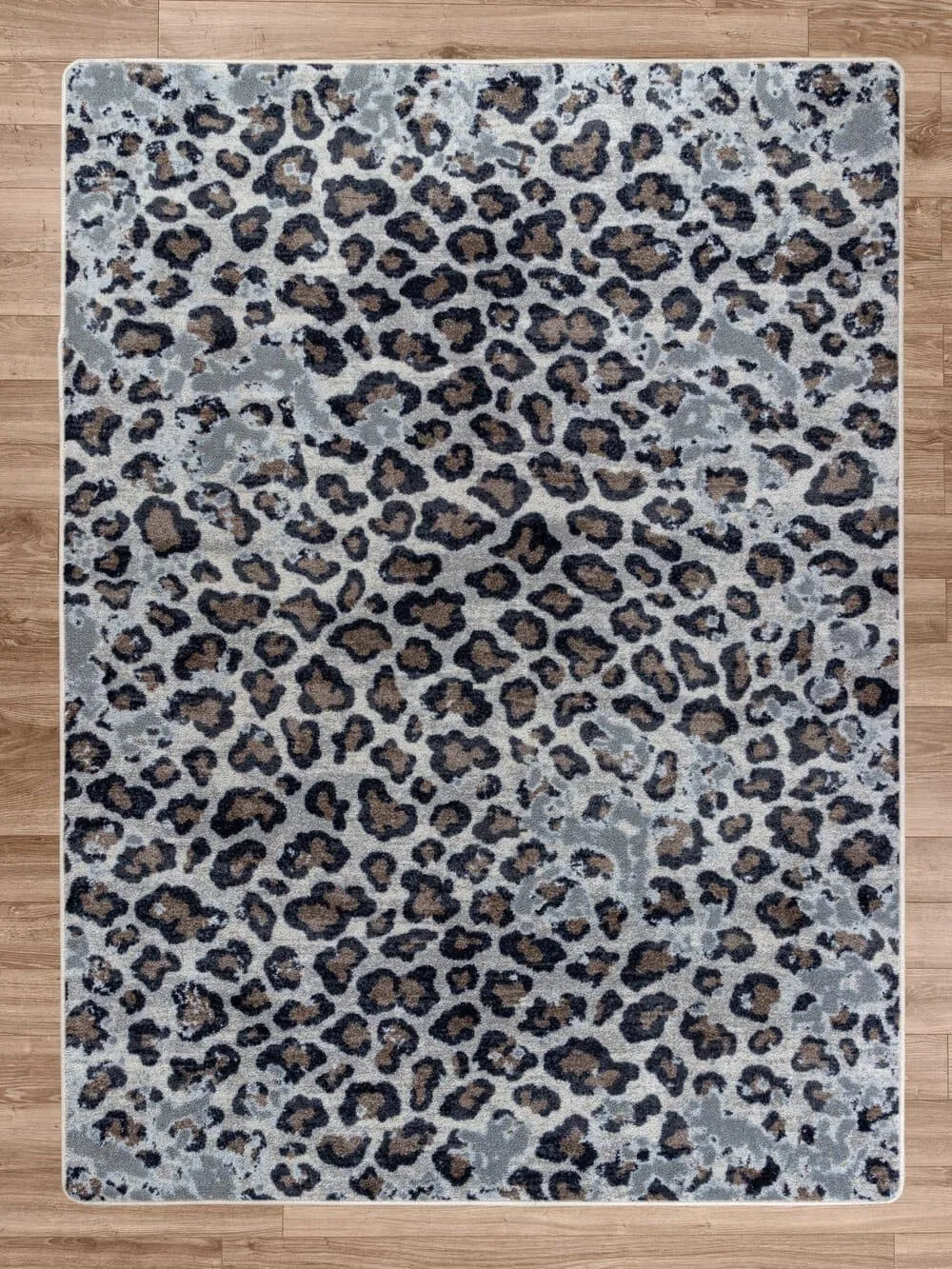 Natural Leopard Lounge Print Area Rugs
