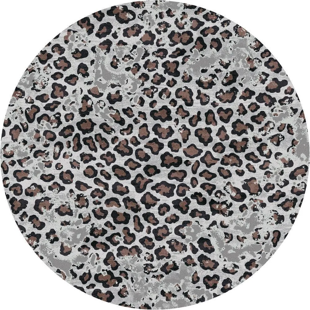Natural Leopard Lounge Print Area Rugs