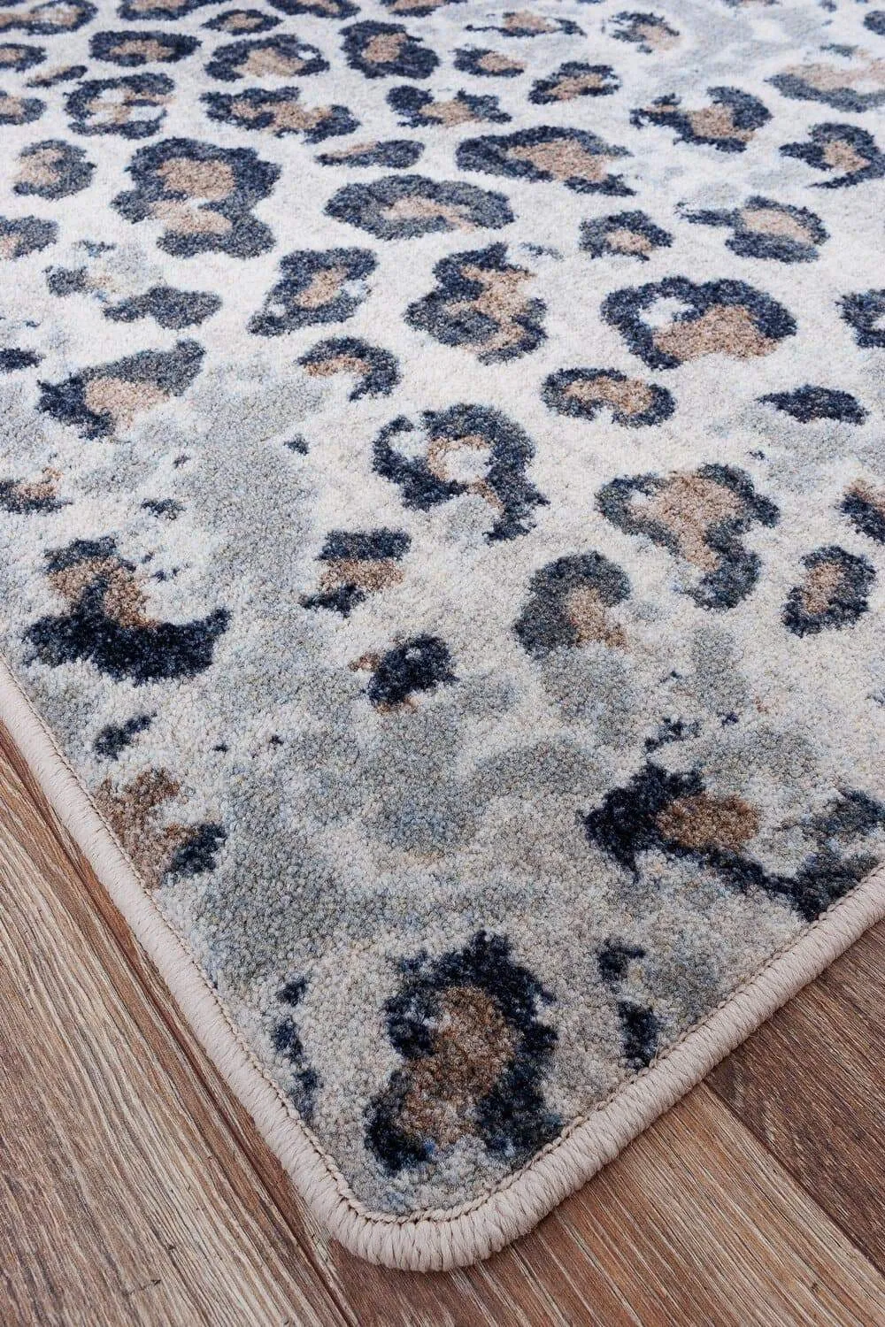 Natural Leopard Lounge Print Area Rugs