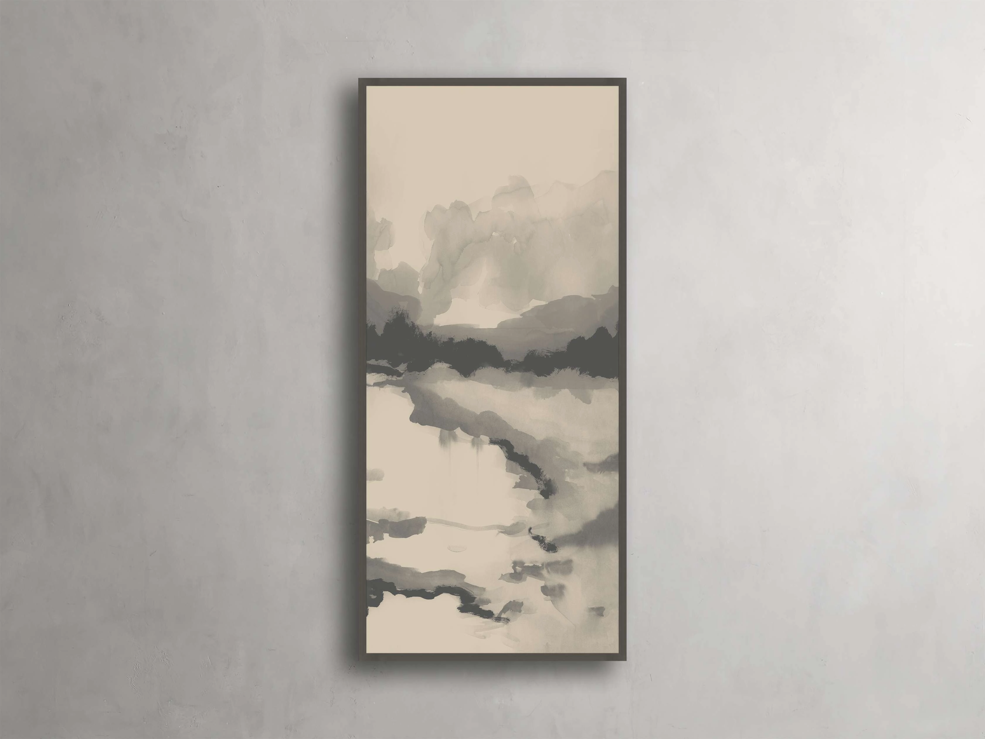 Neutral Horizon II Framed Print