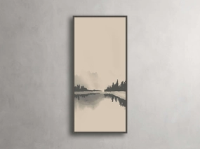 Neutral Horizon III Framed Print