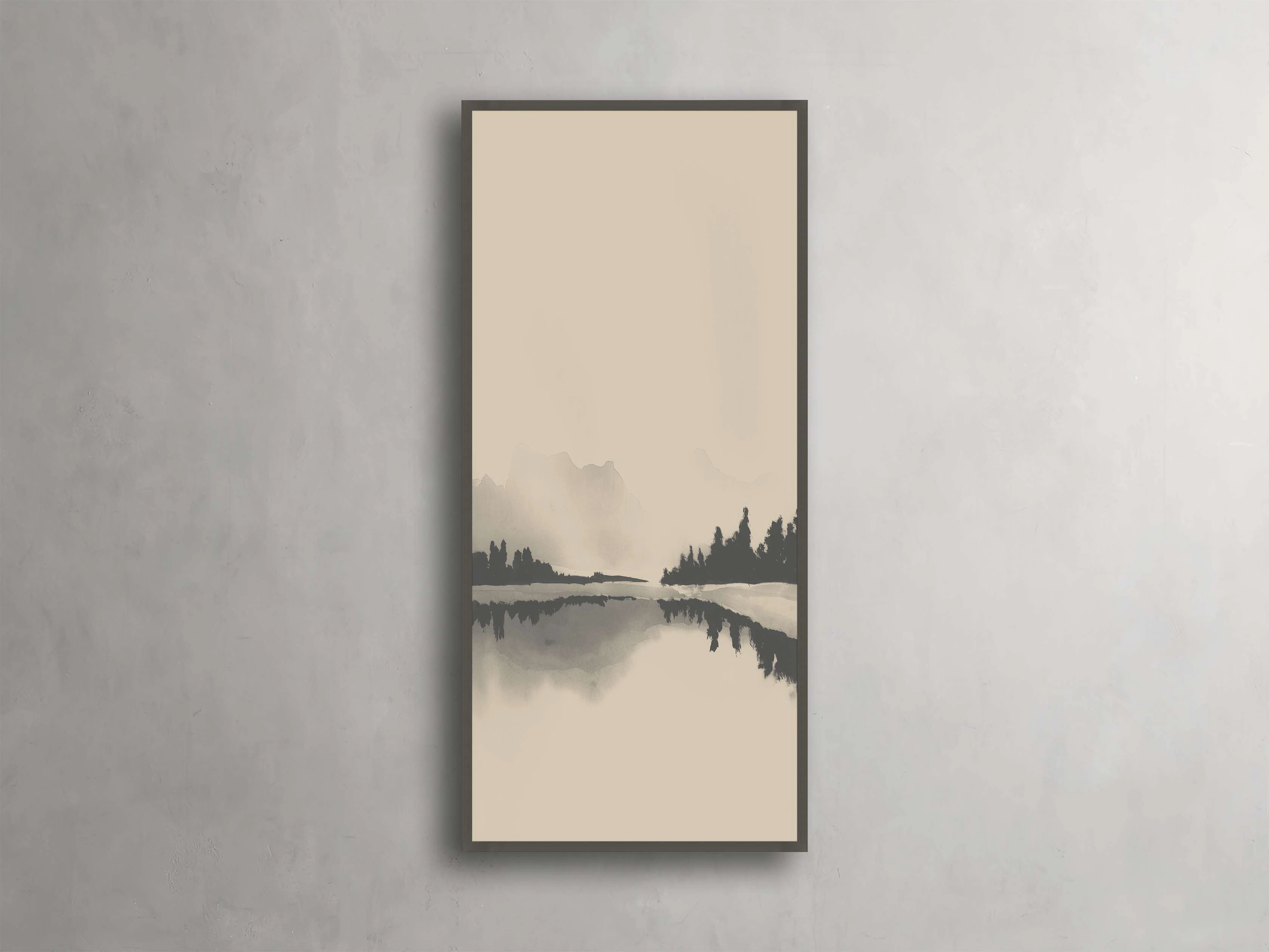Neutral Horizon III Framed Print