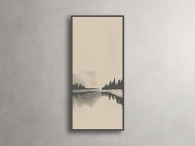 Neutral Horizon III Framed Print