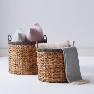 Northcote Set of 2 round baskets, Natural home accents, decorative items