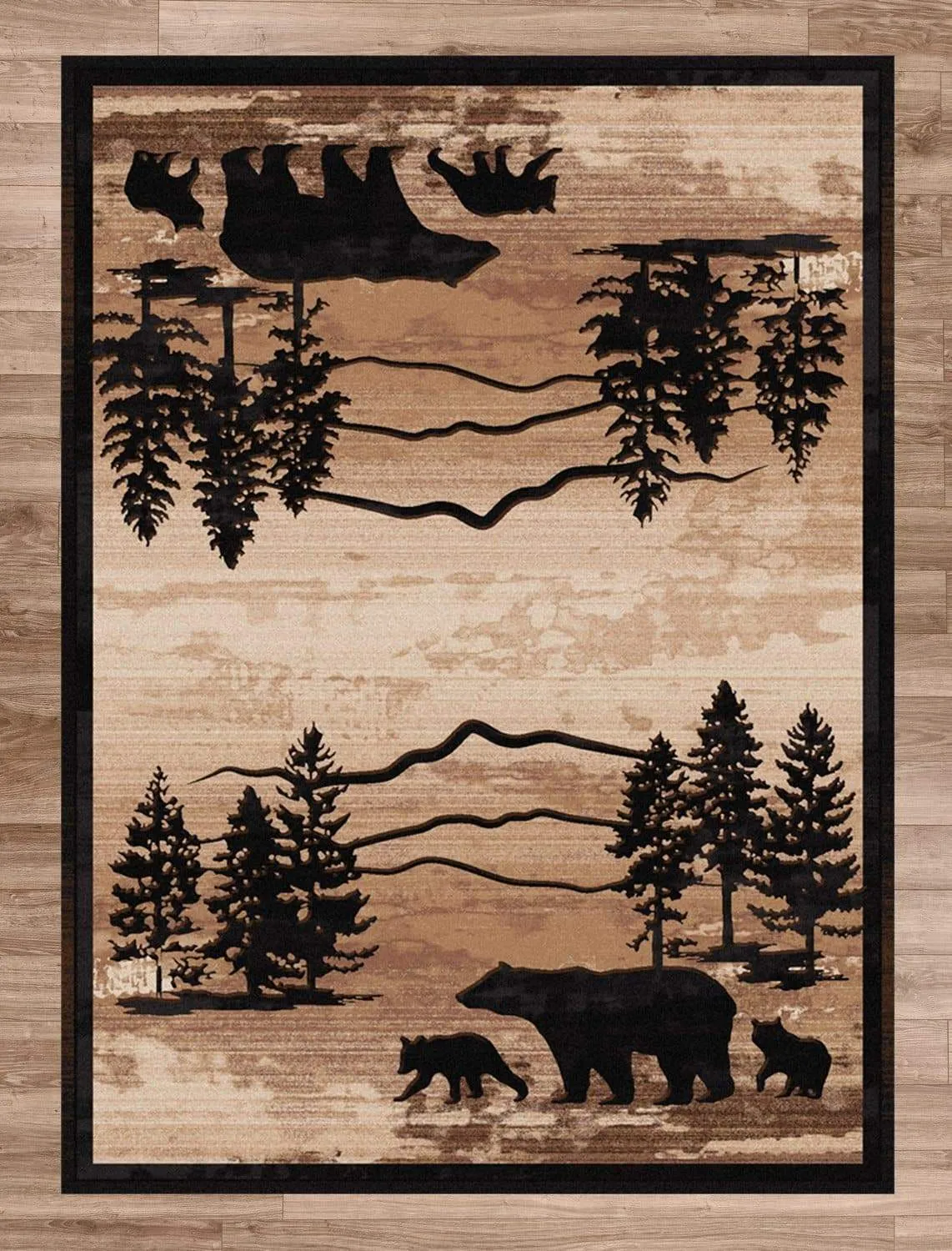 Northern Wildlife Area Rugs sectional couch, U-shape sofa